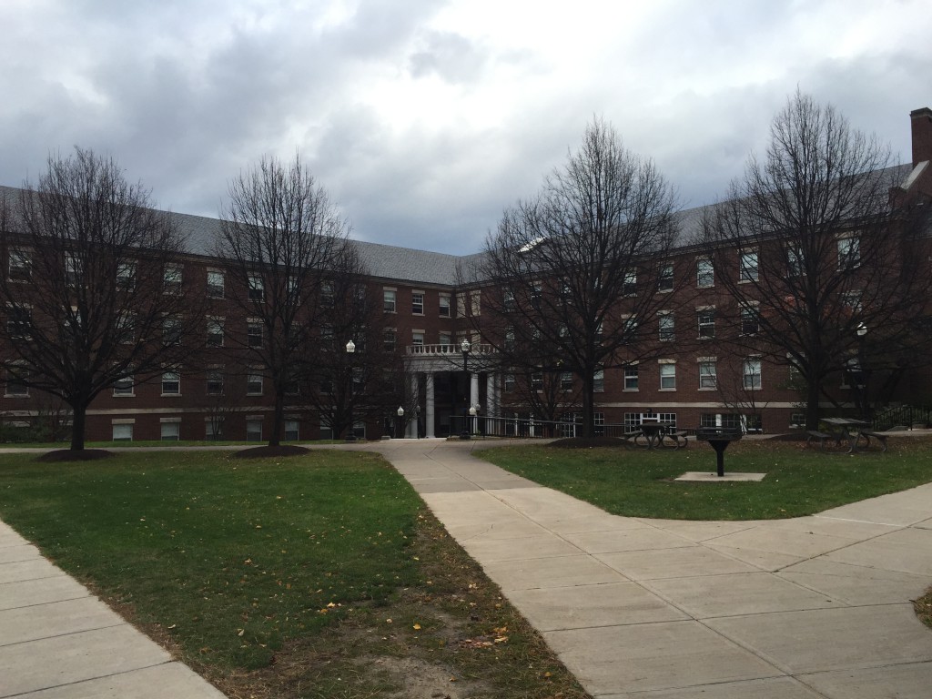 Gilbert Residence Hall in the Quad