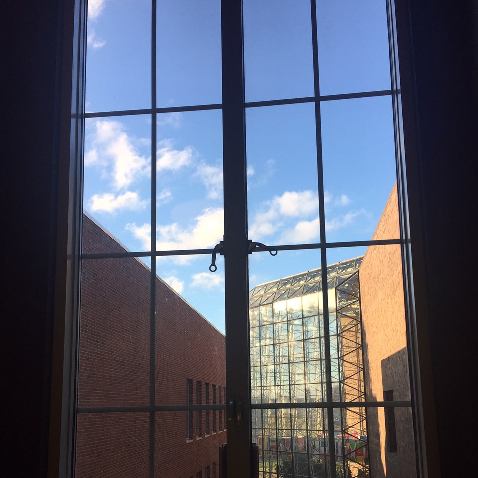 View out the Morey Hall window