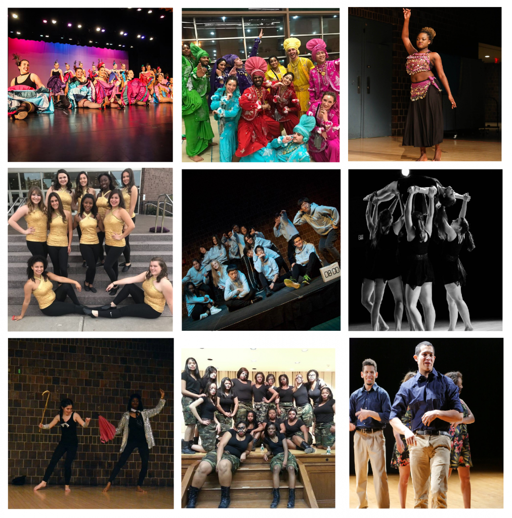 dance group collage