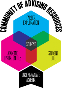 This cool Advising diagram highlights all the resources available to you