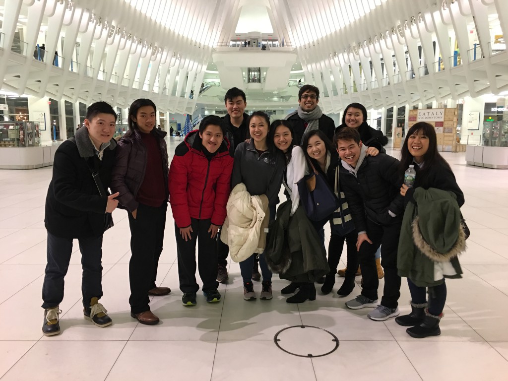 UR SASE Chapter inside the Oculus next to the World Trade Center 