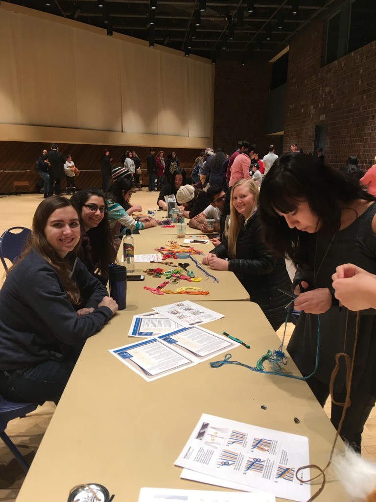 Friendship bracelet station!