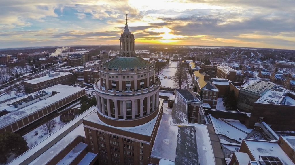 rush rhees at sunset