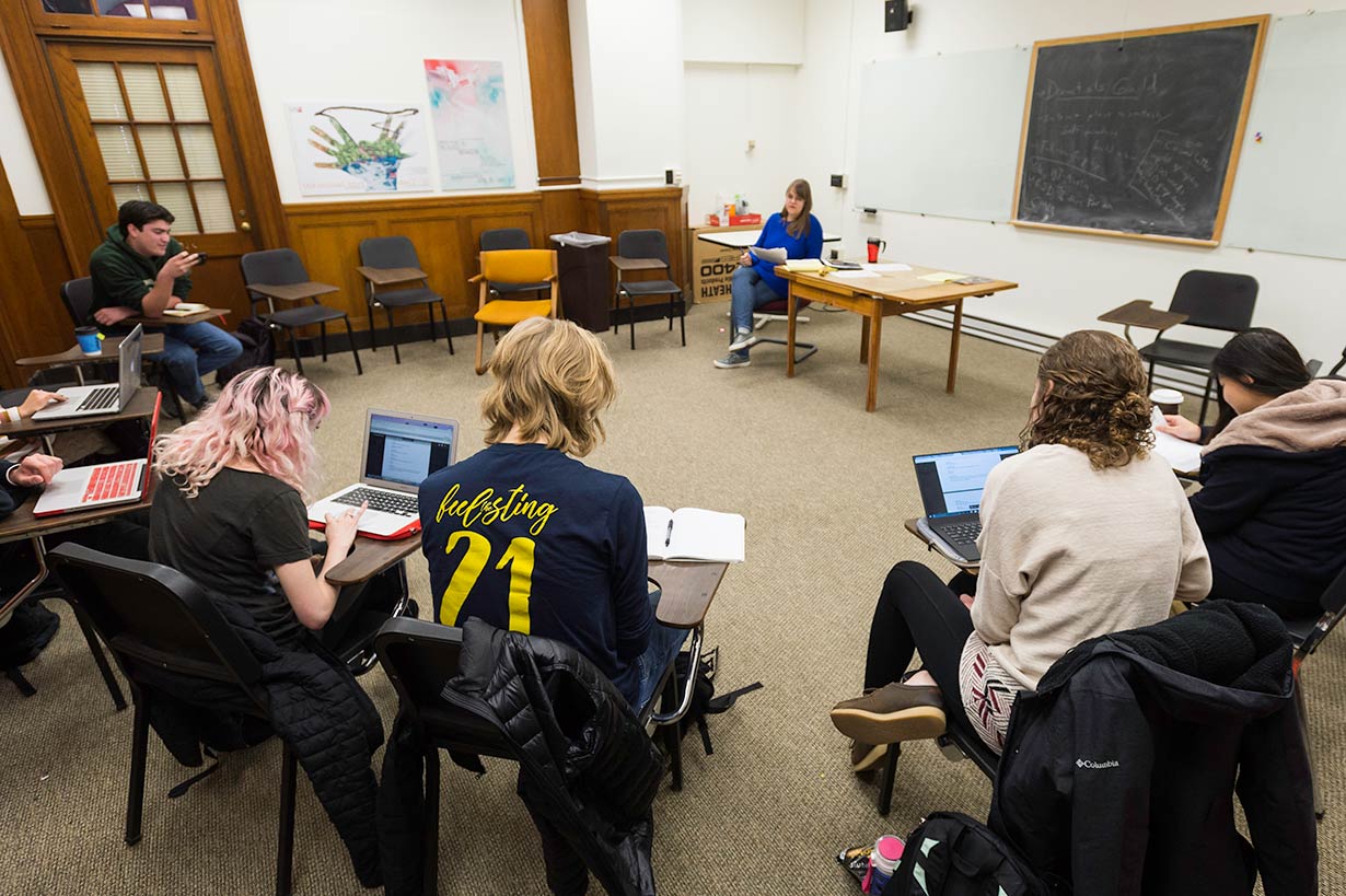 Students in a playwriting class.