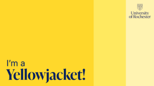 A downloadable Zoom background for admitted students with the phrase "I'm a Yellowjacket" in the lower left corner.
