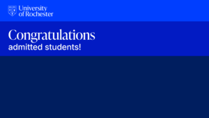 A downloadable Zoom background for admitted students with the phrase "Congratulations admitted students" and the University logo in the upper left corner.
